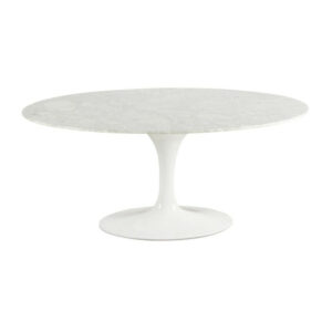 Table Basse Marbre Ovale Pied Tulipe L120xl70xh40
